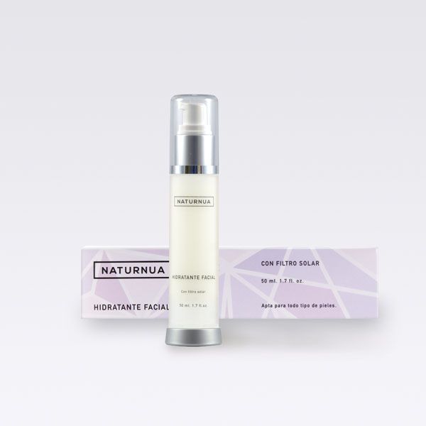 Crema hidratante facial con filtro solar 15 SPF