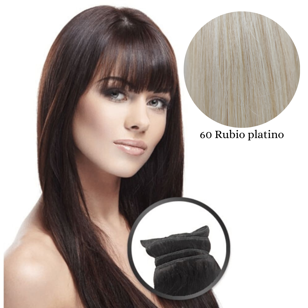 Extensiones cabello natural en cortina By Elegance