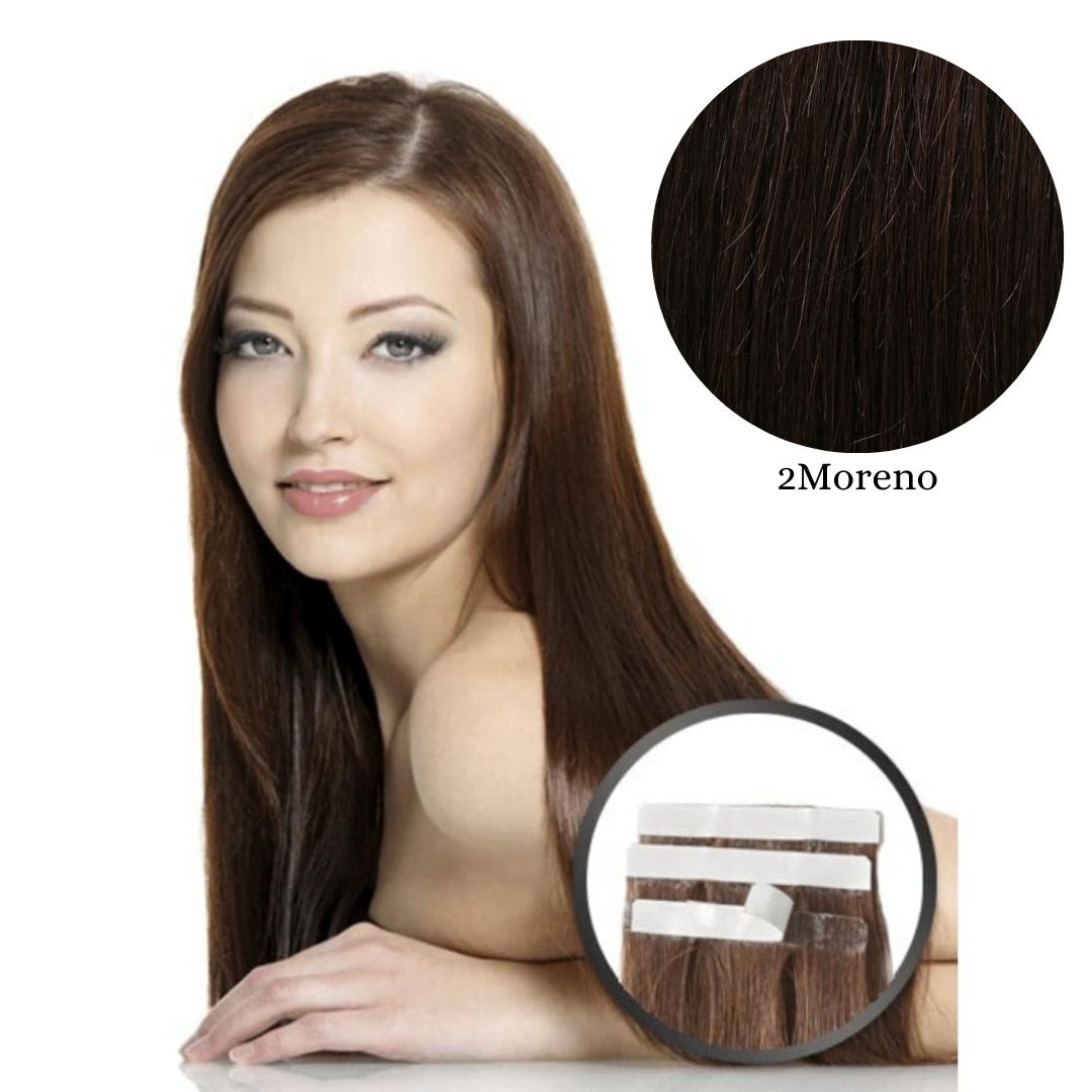 Extensiones  cabello natural adhesivas largo 55cm By Elegance