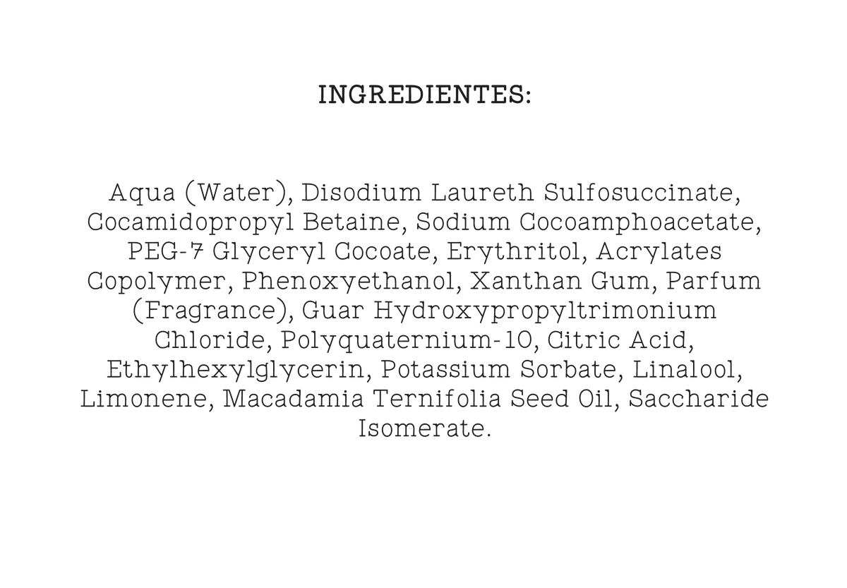 Champú Anti-Frizz con aceite de macadamia by Mimare