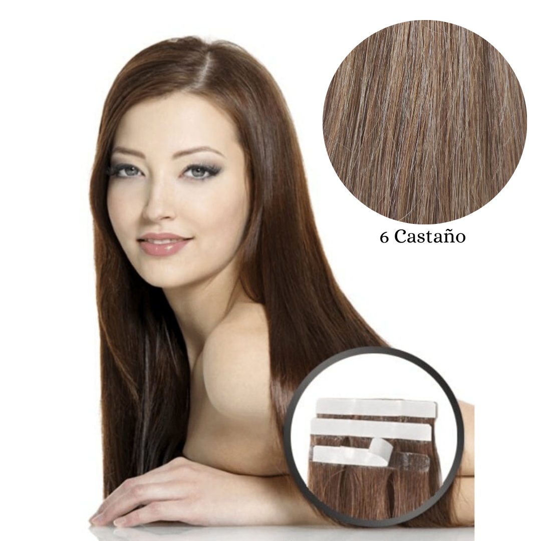 Extensiones  cabello natural adhesivas By Elegance