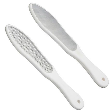 Raspacallos metálico con mango de goma soft blanco By Pollie