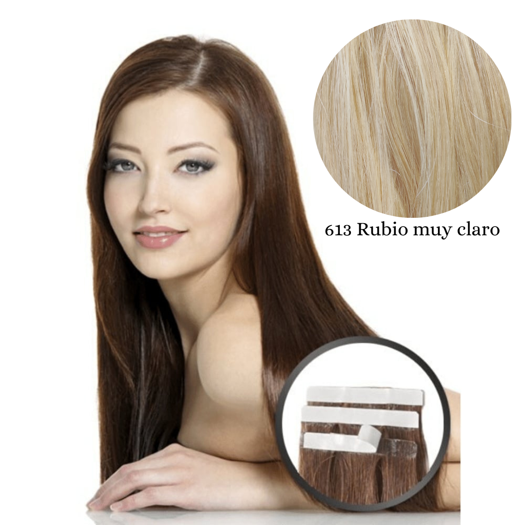 Extensiones  cabello natural adhesivas By Elegance