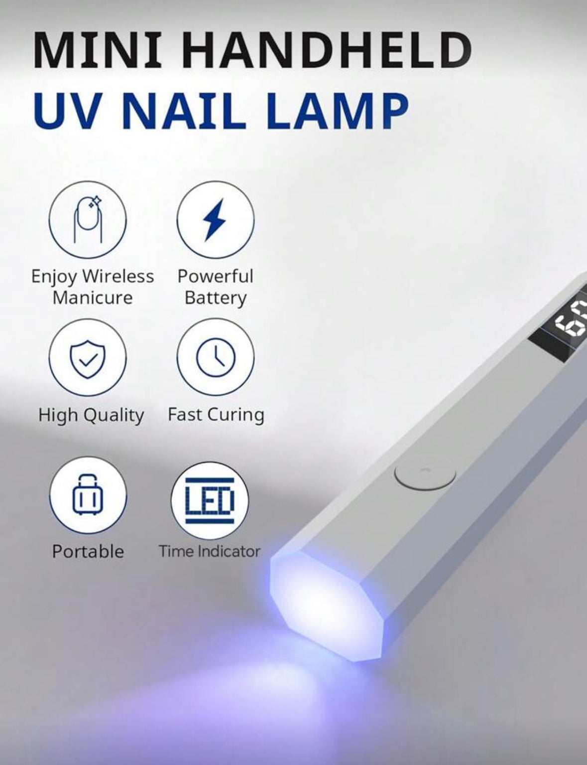 Mini lámpara uñas led