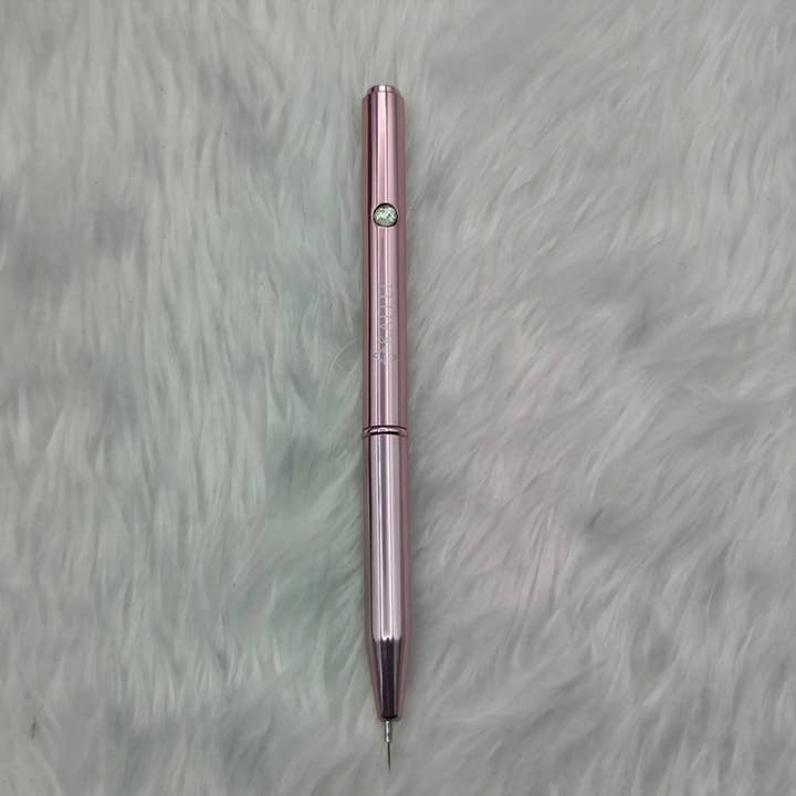 Pincel Nail Art Retráctil Rosa Oro 7 mm