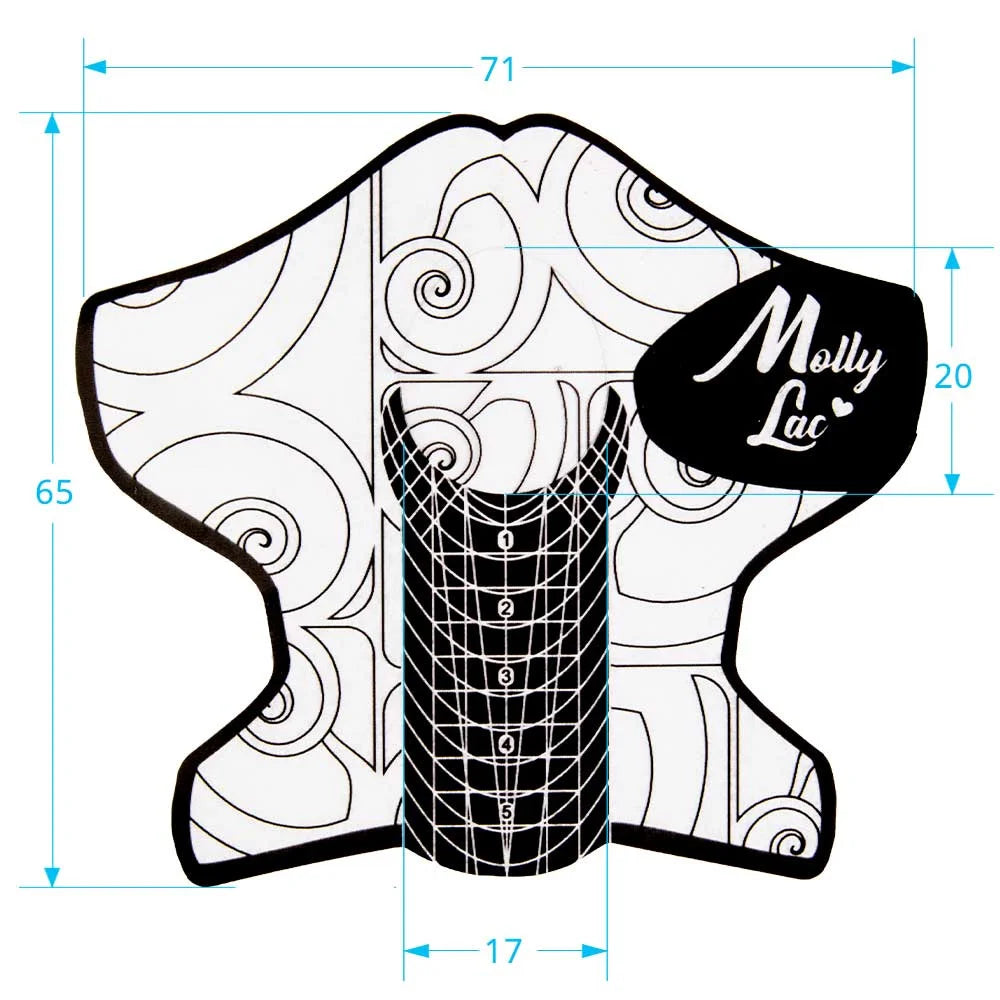 Moldes para construcción de uñas By Molly Lac