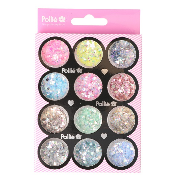 Set glitter colores brillo By Pollie