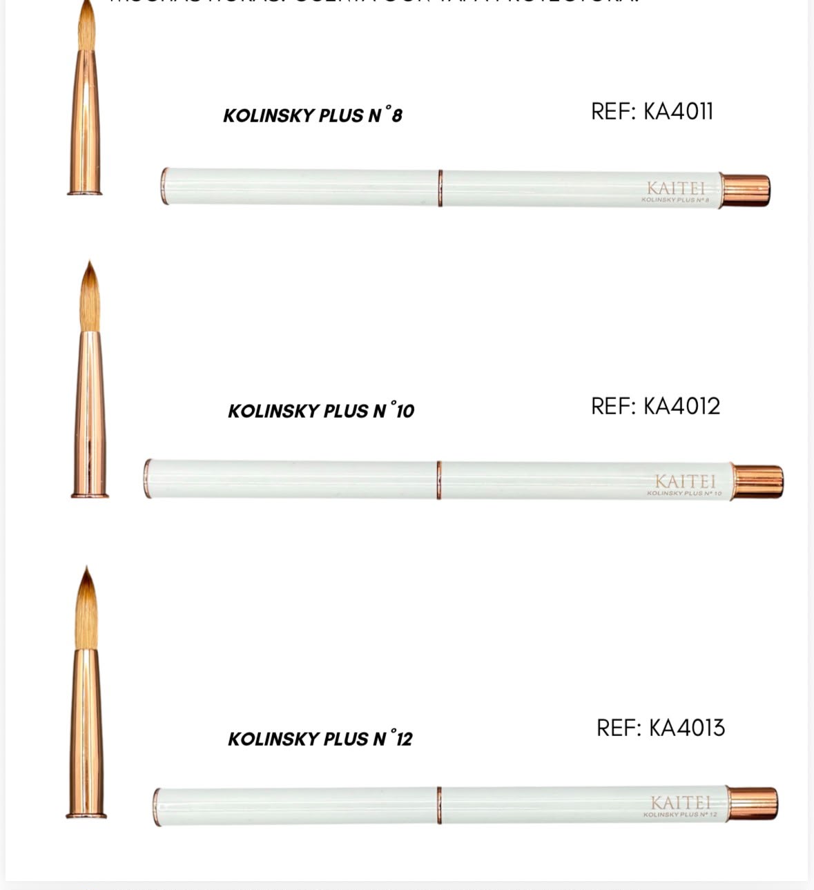 Pinceles para acrílico Kolinsky