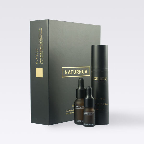 Pack gold crema luminosa +serum de dia +serum de noche