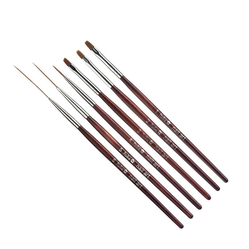 Set 6 pinceles decoración uñas By Pollie